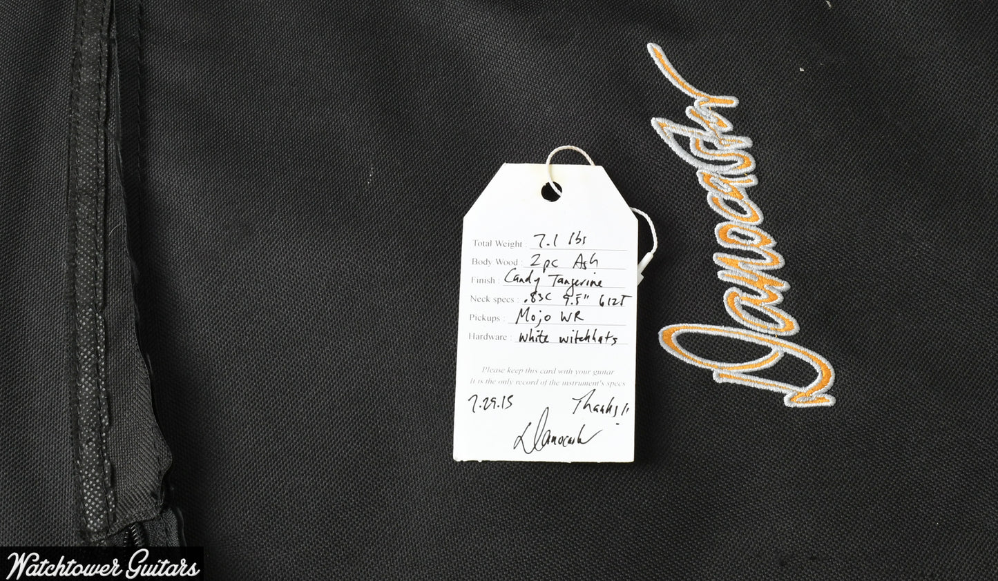 2015 Danocaster Single Cut Deluxe Candy Tangerine