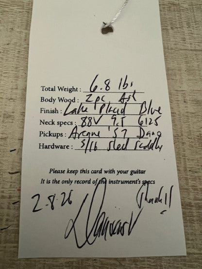 NEW Danocaster Single Cut - Lake Placid Blue