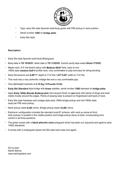 NEW Nacho Blackguard #1290 w/P90 Heavy Aged