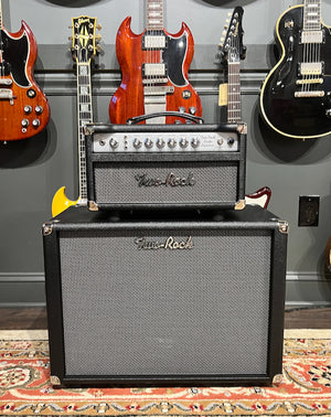 Two Rock Studio Signature Head & 1x12 Cabinet Black Bronco with Modern Silver Grill