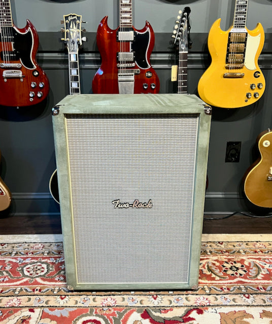 2023 Two Rock Classic Reverb Signature 100/50 Watt Head & 2x12 Cabinet Moss Green Suede with Vintage Beige Grill