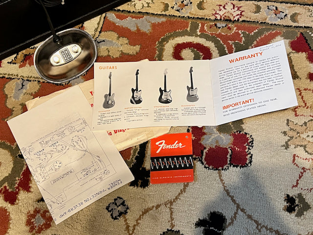 1972 Fender Princeton Reverb Black Tolex Original Manuals!