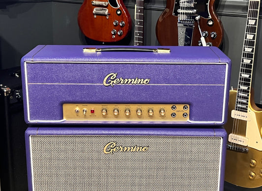 Germino Lead 55 LV Master Volume & Style II 2x12 Cabinet Purple Tolex