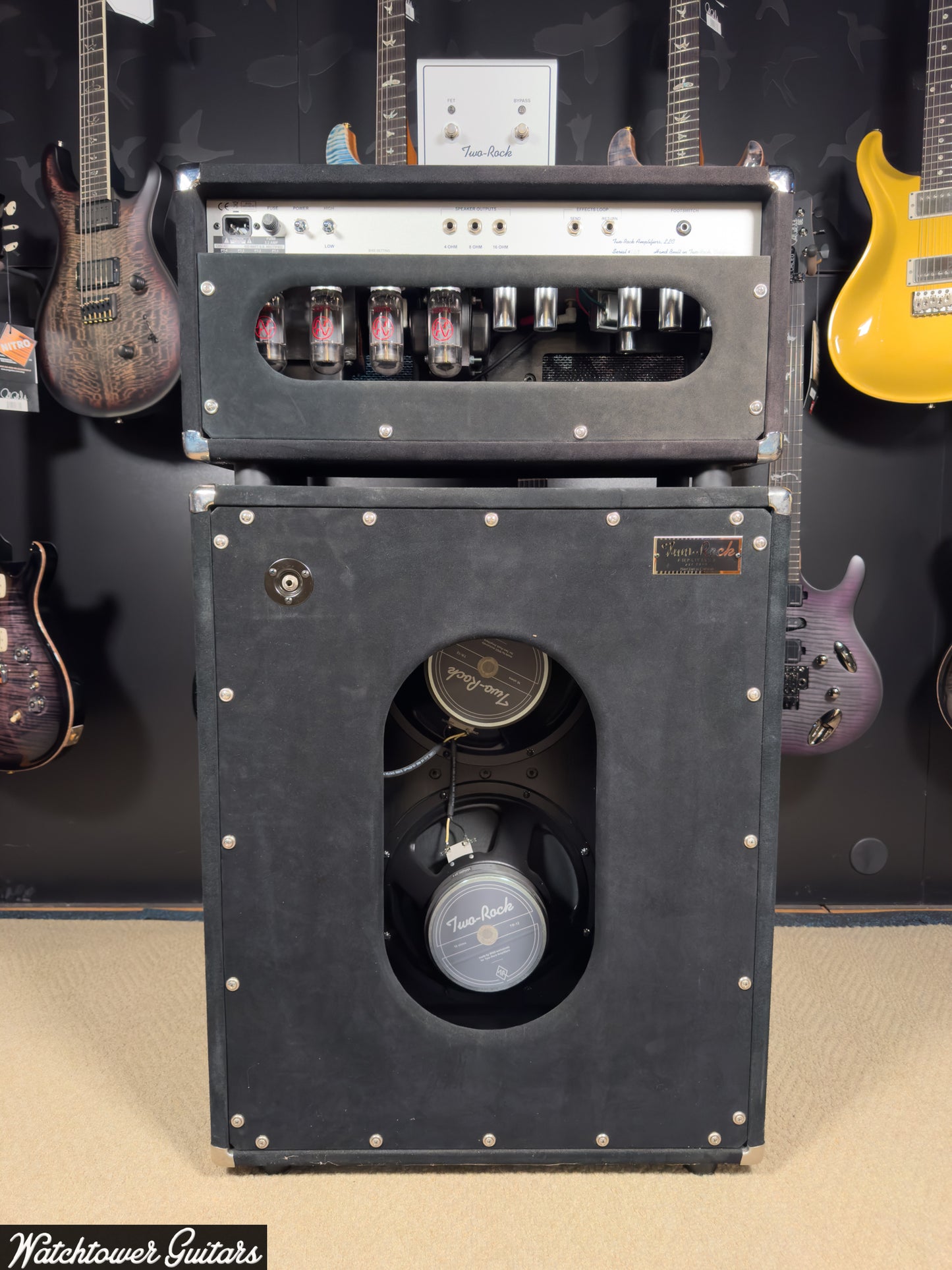 2024 Two Rock Silver Sterling Signature 100 Watt Head Black Suede and 2x12 Cabinet