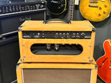 Amplified Nation Wonderland Overdrive V2 50 Watt Head & 1x12 Cabinet Golden Brown Suede/Oxblood Grill