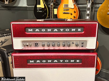 Magnatone Super Fifty-Nine M80 Head & 2x12 Cabinet Red Crocodile