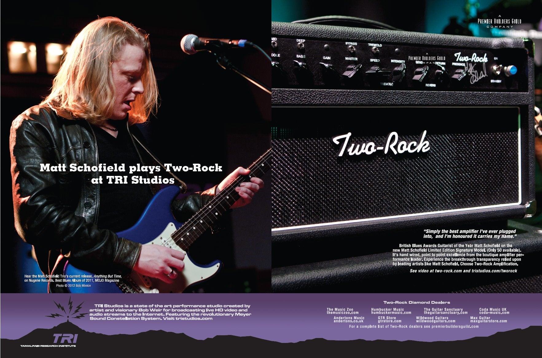 Two Rock Matt Schofield Signature Amplifier Prototype - Matt's Actual ...
