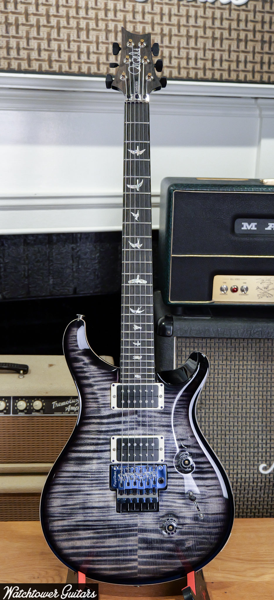 Paul Reed Smith PRS Custom 24 "Floyd" 10 Top Charcoal Burst