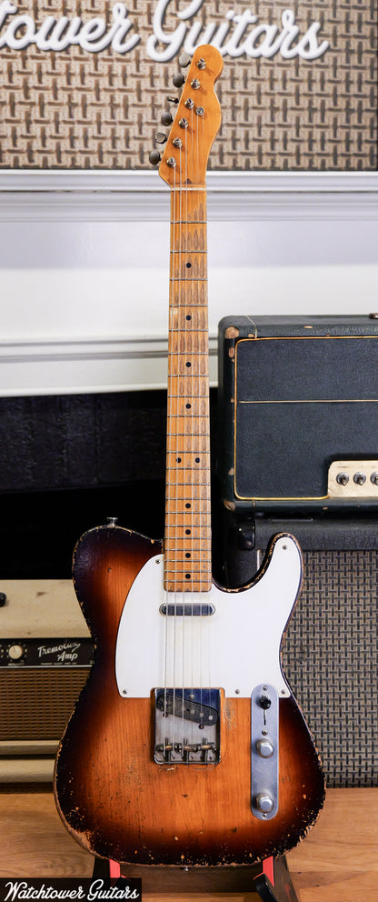 2025 Nacho Telecaster Aged Two Tone Sunburst Whiteguard #1556