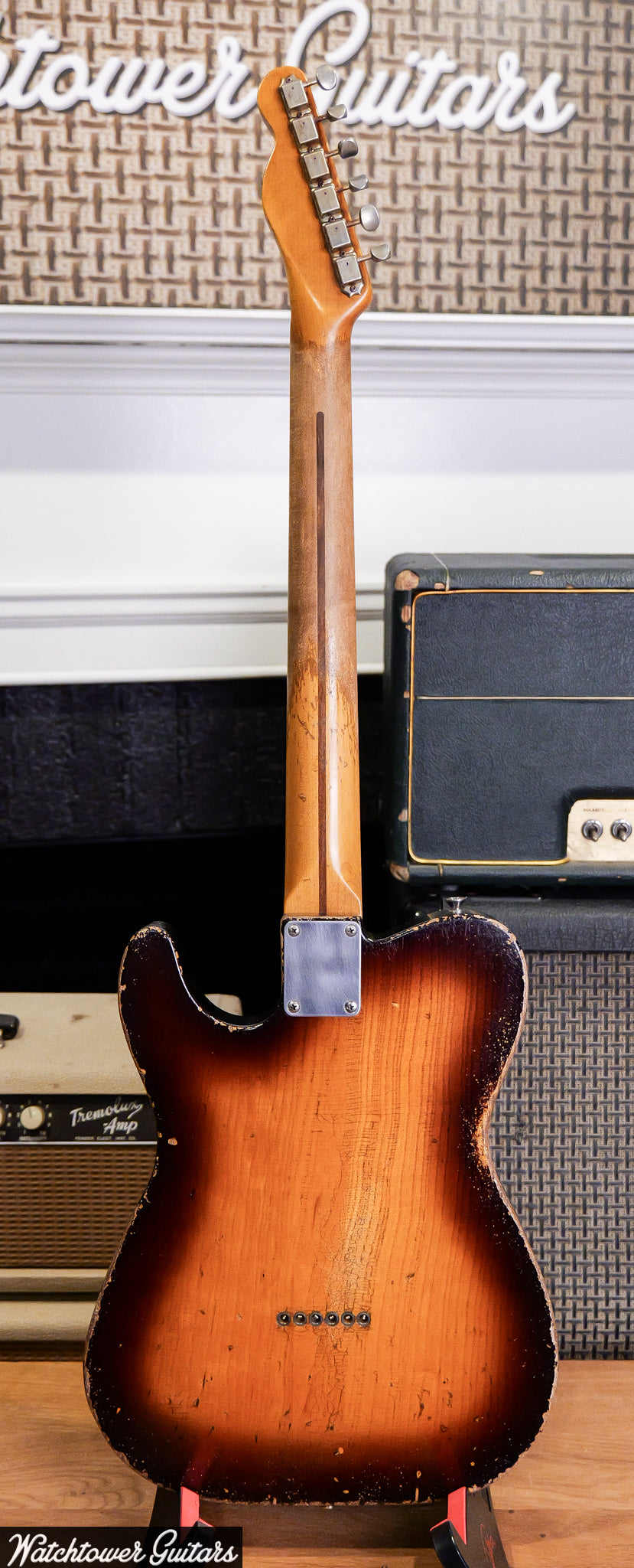 2025 Nacho Telecaster Aged Two Tone Sunburst Whiteguard #1556