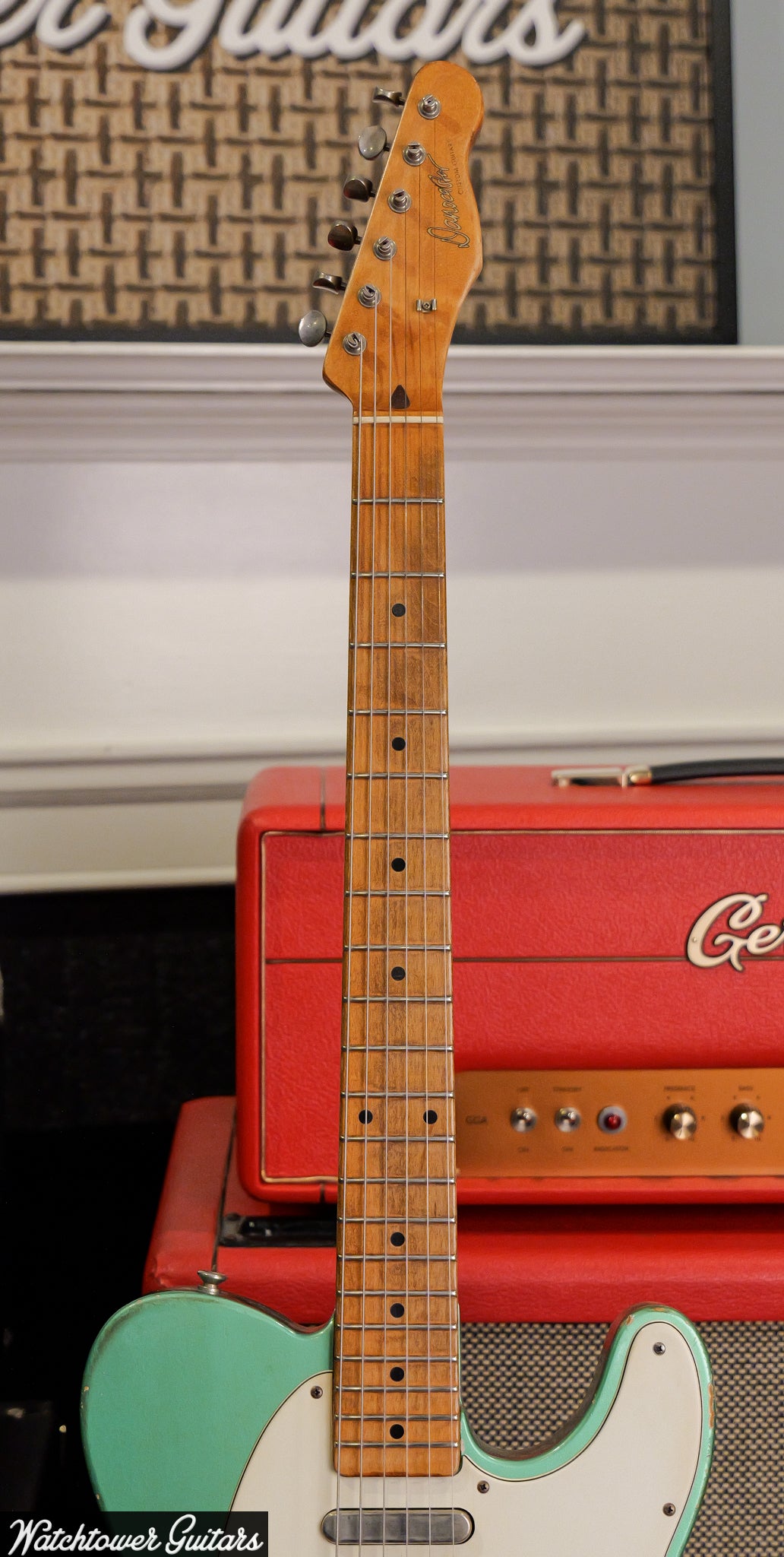 2025 Danocaster Single Cut Sage Green Metallic