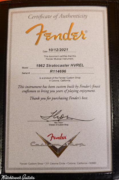 2021 Fender Custom Shop '62 Stratocaster Heavy Relic Aztec Gold