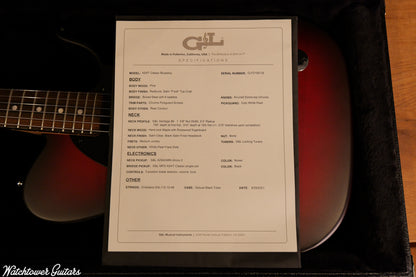 2021 G&L ASAT Classic Bluesboy - Redburst Satin