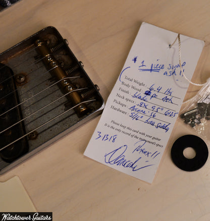 2018 Danocaster Single Cut Blonde