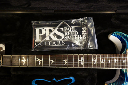 Paul Reed Smith PRS Santana Retro 10 Top Sprayer's Choice River Blue With Pearl White Back