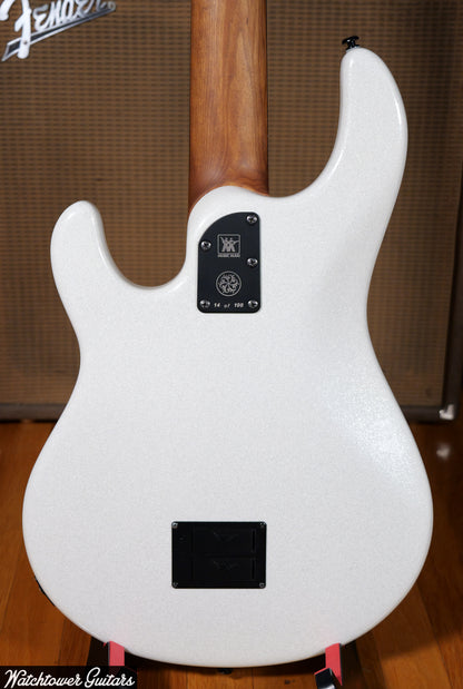 2022 Ernie Ball Music Man DarkRay 5 Sparkle White Limited Edition 14/100