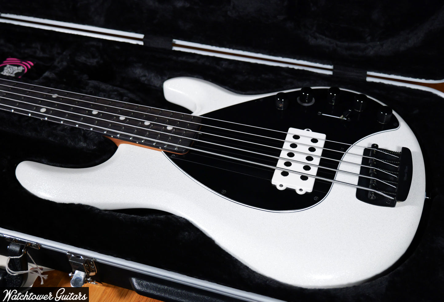 2022 Ernie Ball Music Man DarkRay 5 Sparkle White Limited Edition 14/100