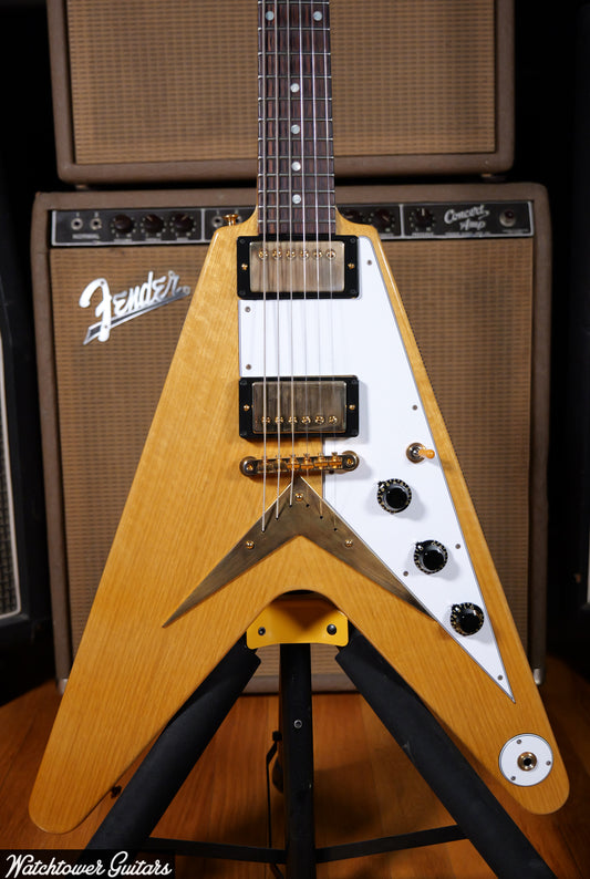 2022 Gibson 1958 Flying V Korina (White Pickguard)