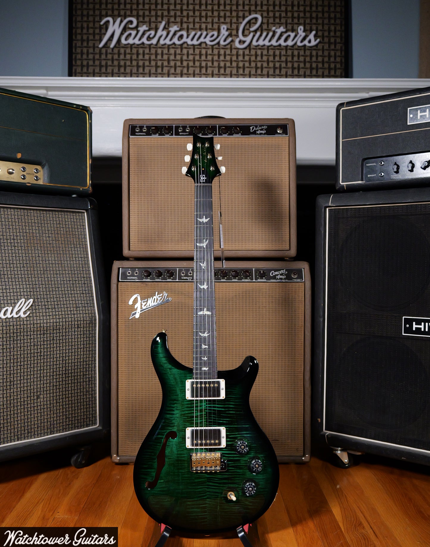 Paul Reed Smith PRS Semi Hollow 10 Top DGT *Sprayer's Choice* Emerald Green Burst