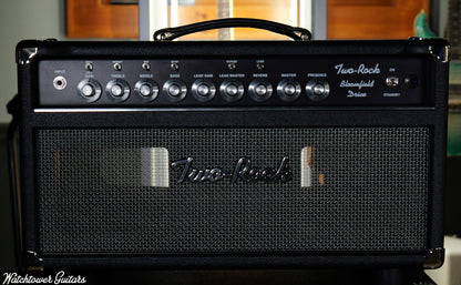 Two Rock Bloomfield Drive 100/50 Watt Head Black Bronco with Modern Silver Grill
