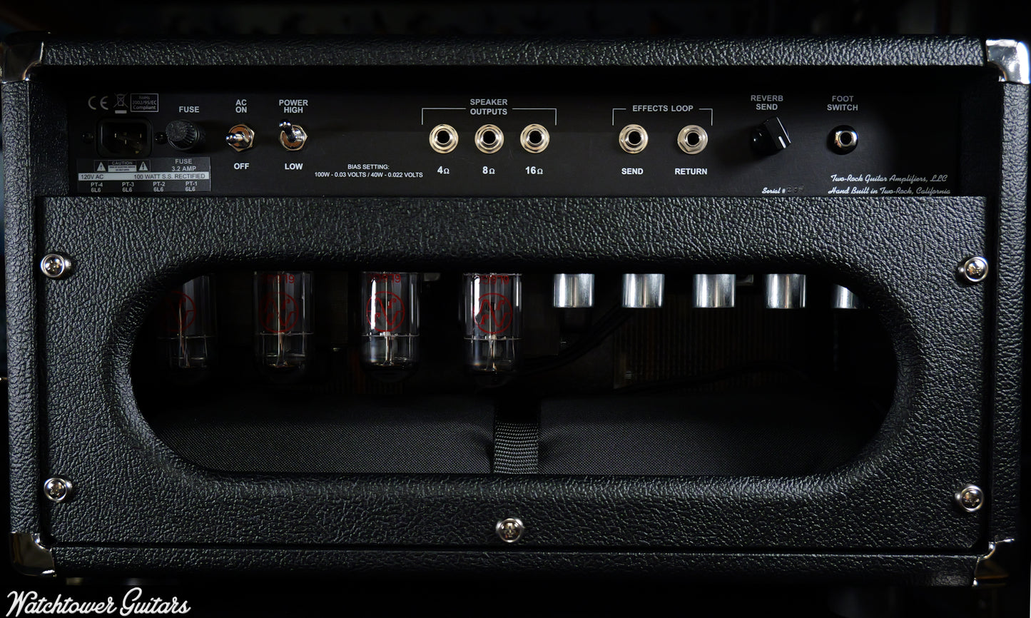 Two Rock Bloomfield Drive 100/50 Watt Head Black Bronco with Modern Silver Grill