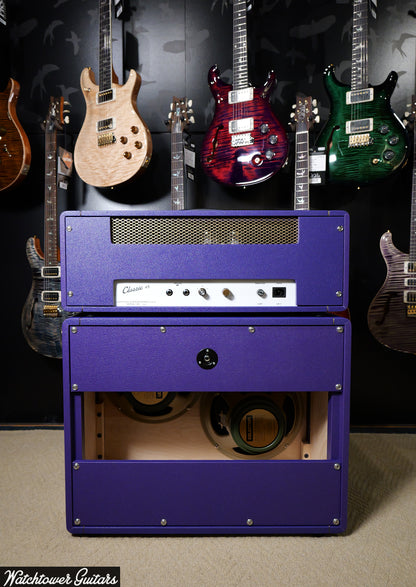 Germino Classic 45 Master Volume & Style II 2x12 Cabinet Purple Tolex