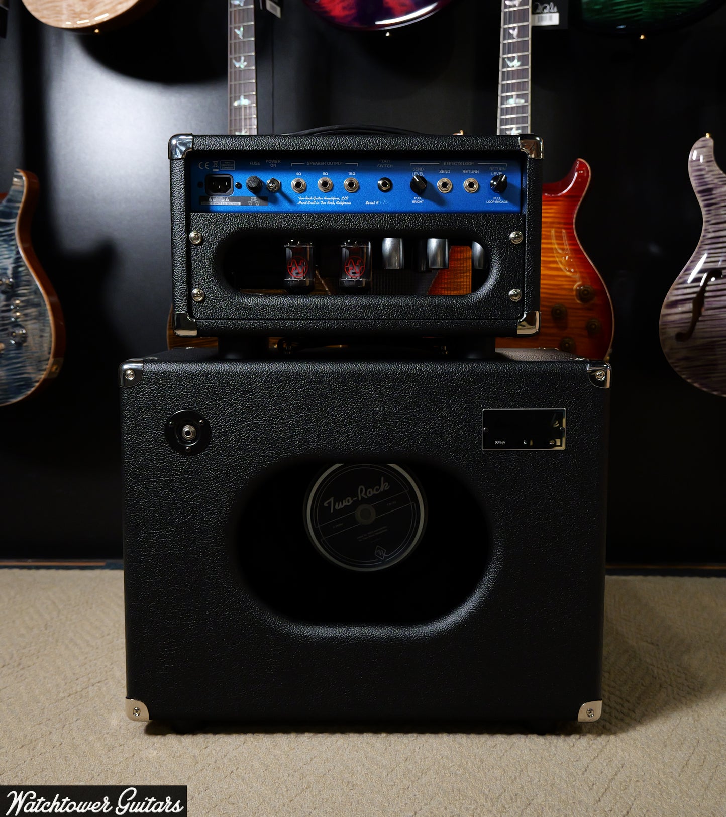 Two Rock Studio Overdrive Head & Small 1x12 Cabinet Black Bronco/Modern Silver Grill