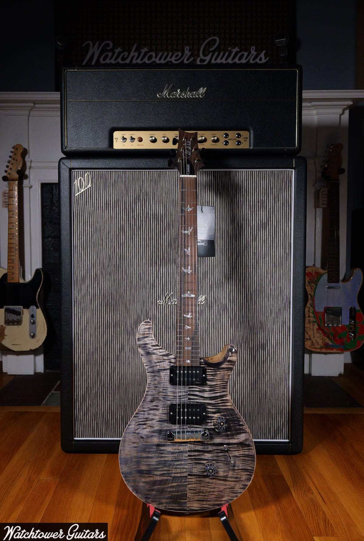 Paul Reed Smith PRS Custom 24 Stoptail Wood Library Charcoal