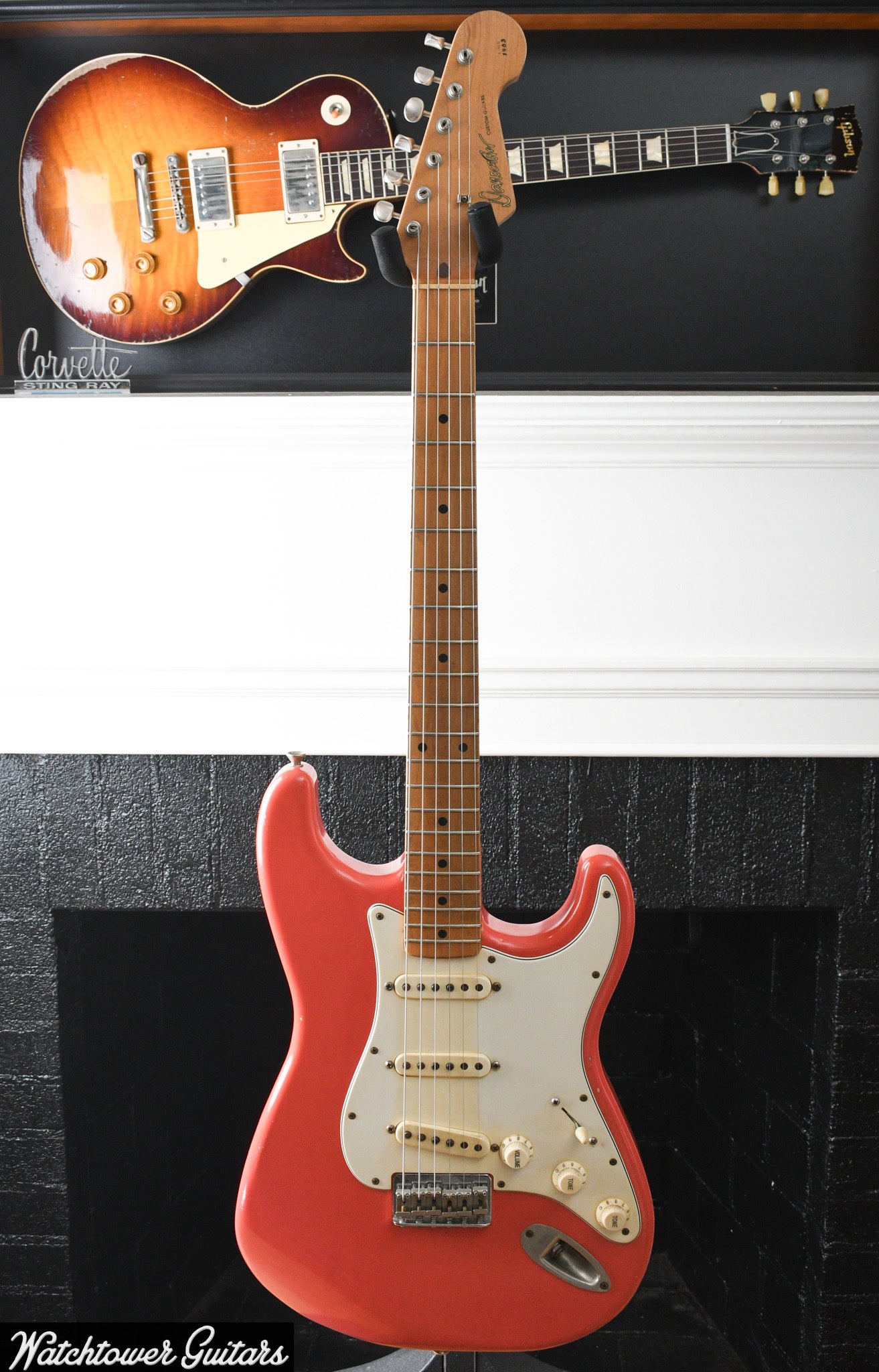 2019 Danocaster Double Cut Hardtail Fiesta Red