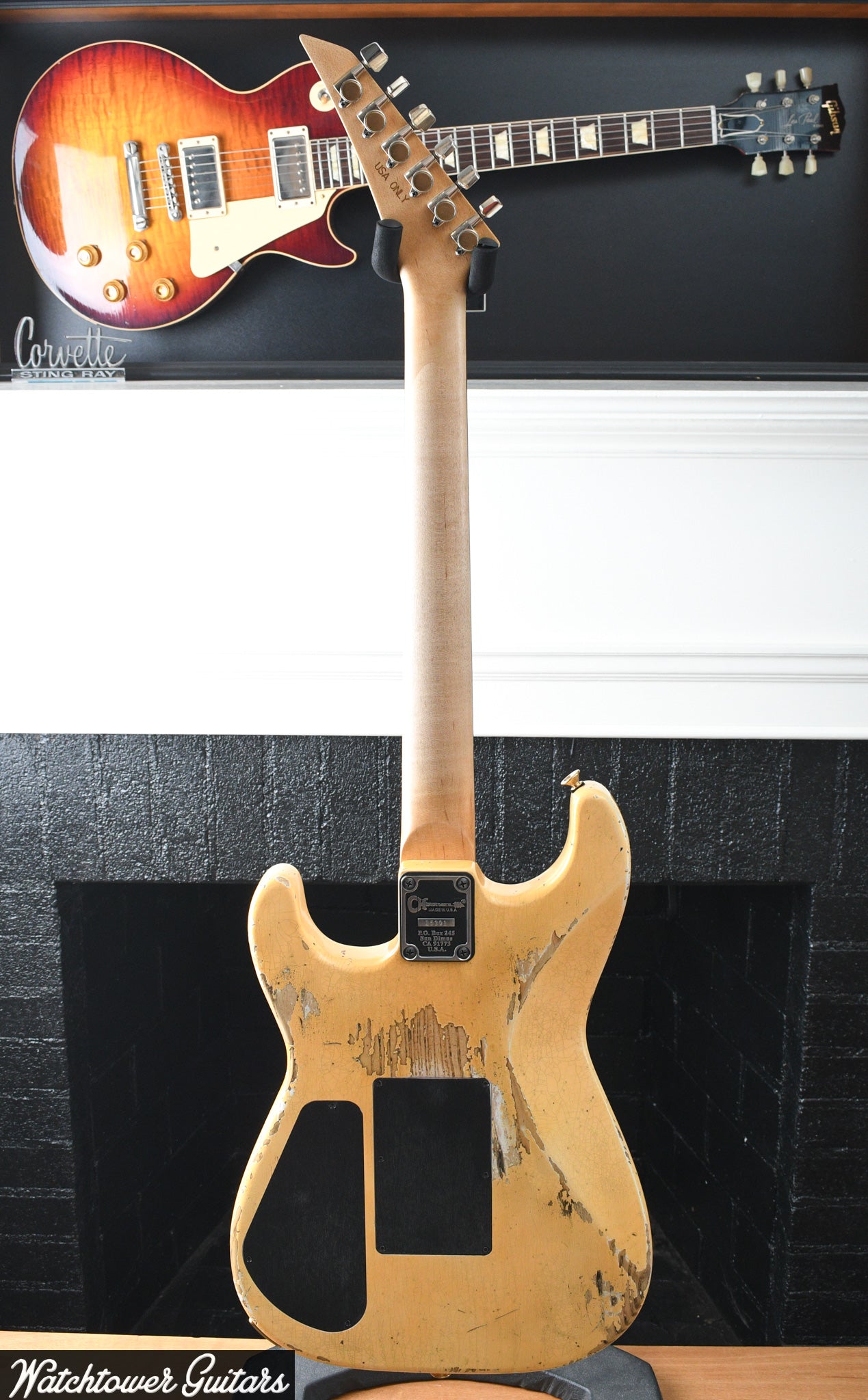 2023 Charvel USA Custom Shop San Dimas HSS Heavy Relic Brazilian Vanilla Shake