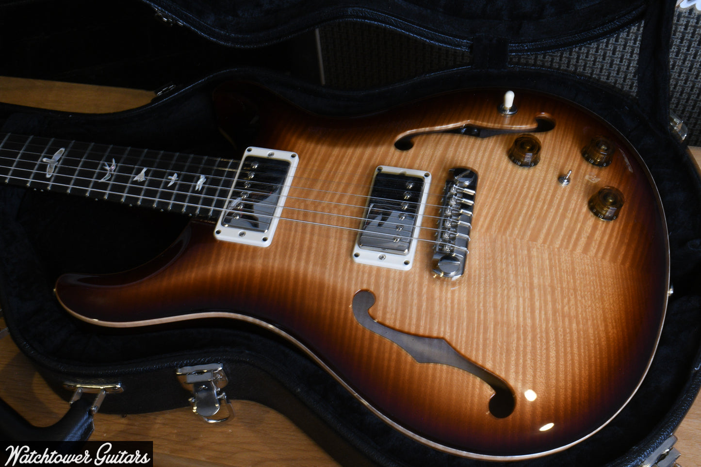 2018 Paul Reed Smith PRS Hollowbody II Piezo 10 Top *Custom Color* Boyd Burst