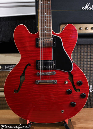 2001 Gibson ES-335 Dot Figured One Piece Top Cherry Red