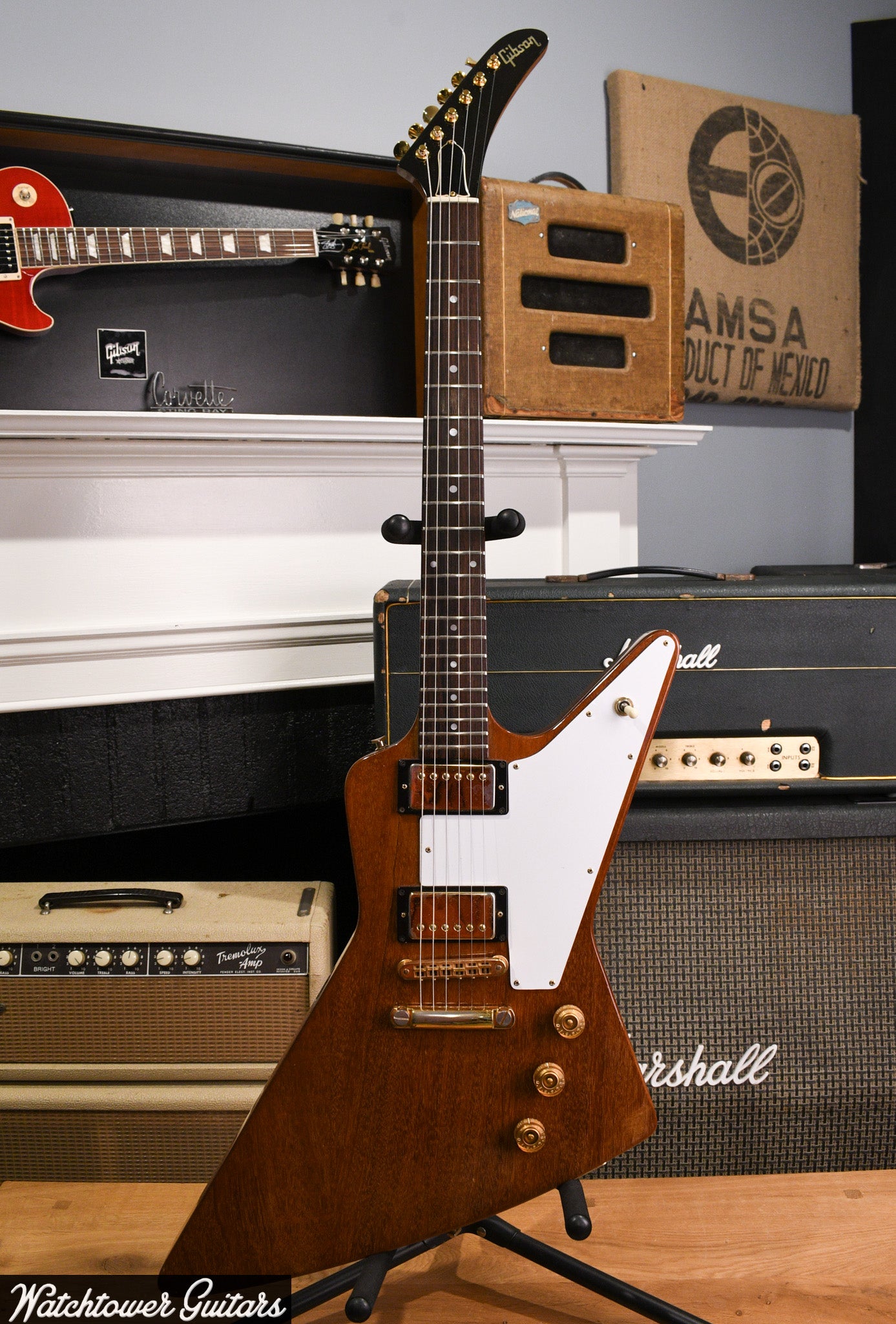 ギブソン　エクスプローラー　77年購入品 1977 Gibson Explorer Natural – Watchtower Guitars