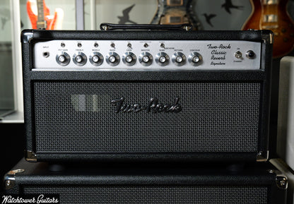 Two Rock Classic Reverb Signature 100 Watt Head Black Bronco/Modern Silver Grill