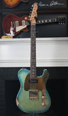 LSL Instruments Bad Bone 190 Blue Green Sparkle Sparkle Heavy Aged "Atlantis"