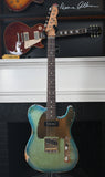 LSL Instruments Bad Bone 190 Blue Green Sparkle Sparkle Heavy Aged "Atlantis"