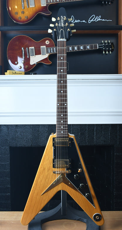 2021 Gibson 1958 Flying V Korina (Black Pickguard)