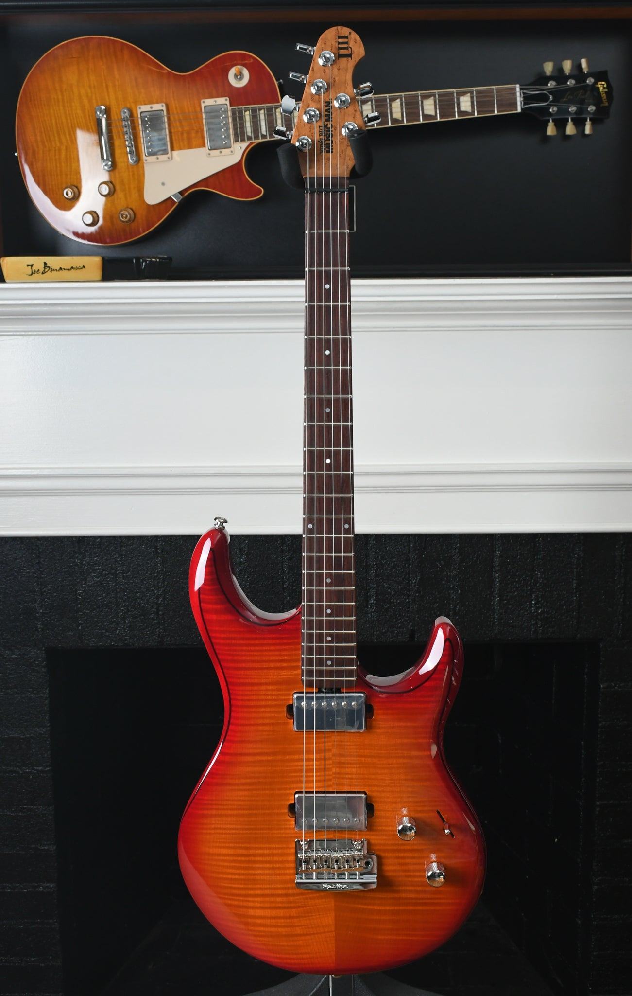 Ernie Ball Music Man Luke III Steve Lukather Signature Cherry Burst Flame