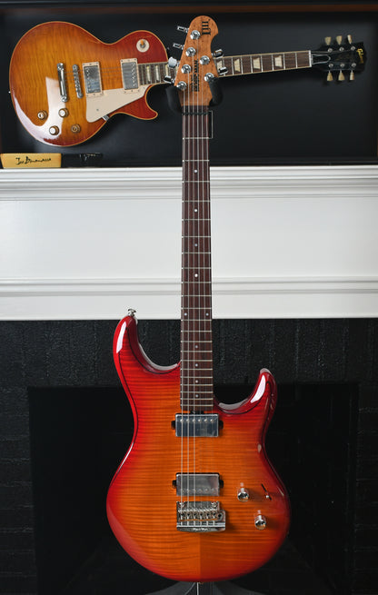 Ernie Ball Music Man Luke III Steve Lukather Signature Cherry Burst Flame