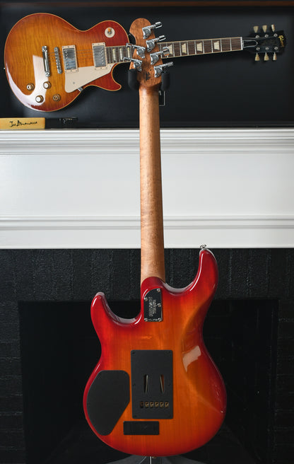 Ernie Ball Music Man Luke III Steve Lukather Signature Cherry Burst Flame