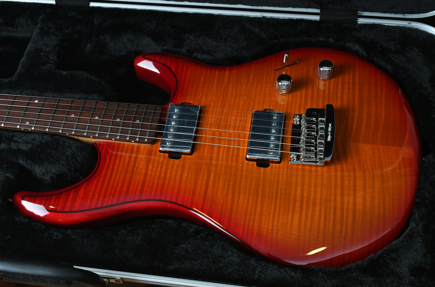 Ernie Ball Music Man Luke III Steve Lukather Signature Cherry Burst Flame