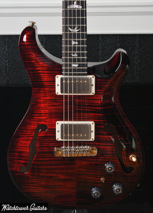 Paul Reed Smith PRS Hollowbody II Piezo 10 Top *Custom Color* Fire Red Wrap