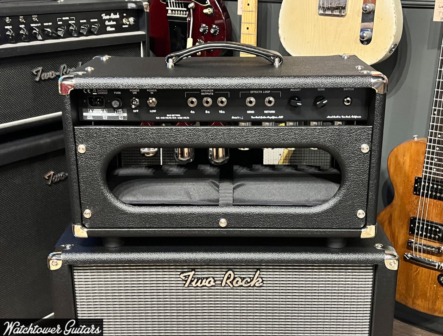 Two Rock Vintage Deluxe 35 Watt 6L6 & 1x12 Cabinet Black Bronco & Silver Cloth