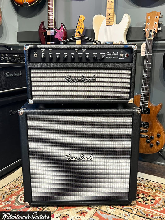 Two Rock Vintage Deluxe 35 Watt 6L6 & 3x10 Cabinet Black Bronco/Silver Cloth