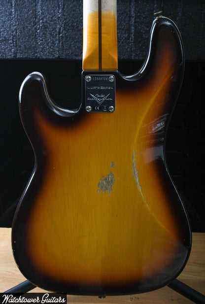 2023 Fender Custom Shop Limited '58 Precision Bass Relic 3 Tone Sunburst