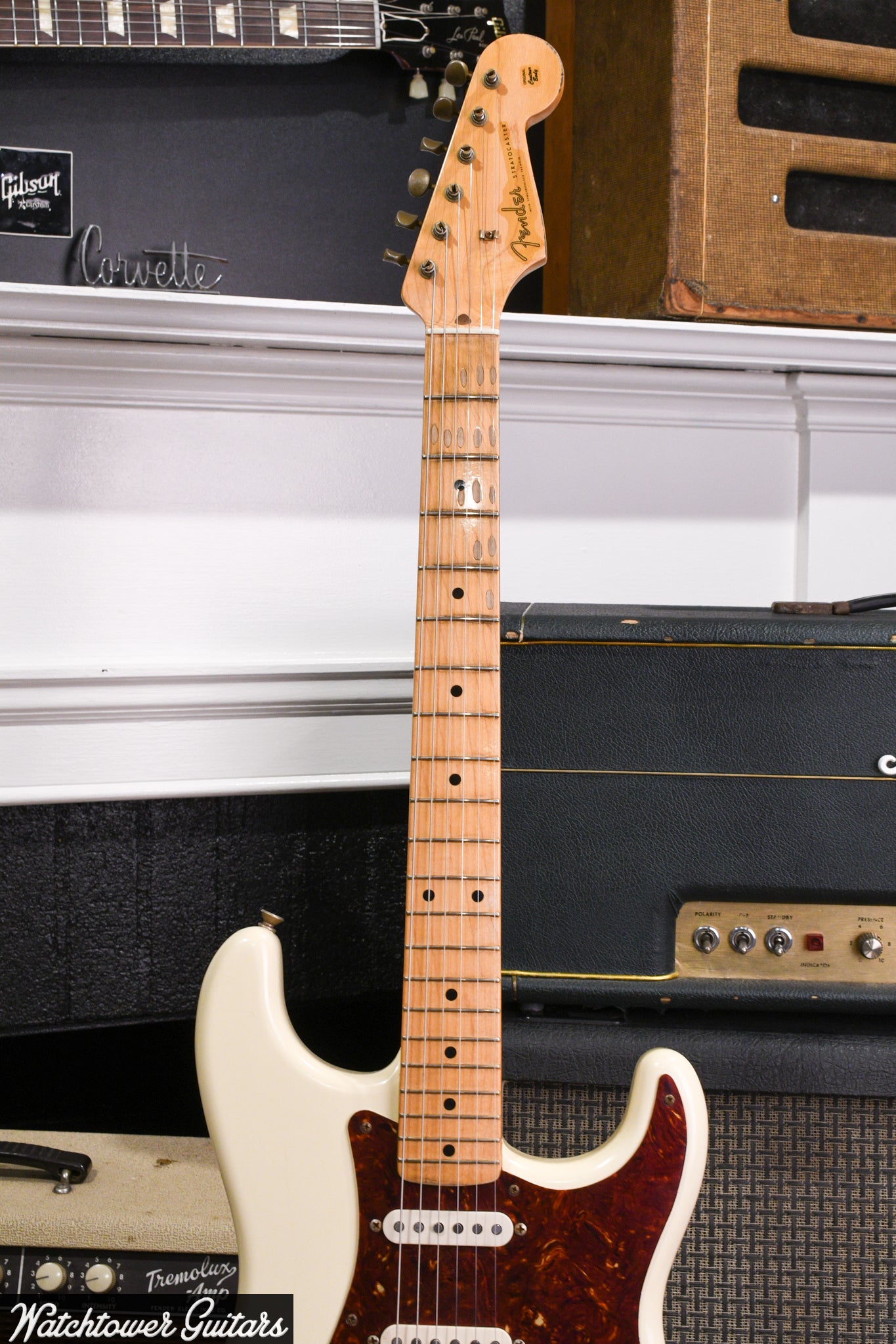 2006 Fender Custom Shop Relic 1956 Stratocaster Olympic White Ron Ellis '57 S Pickups