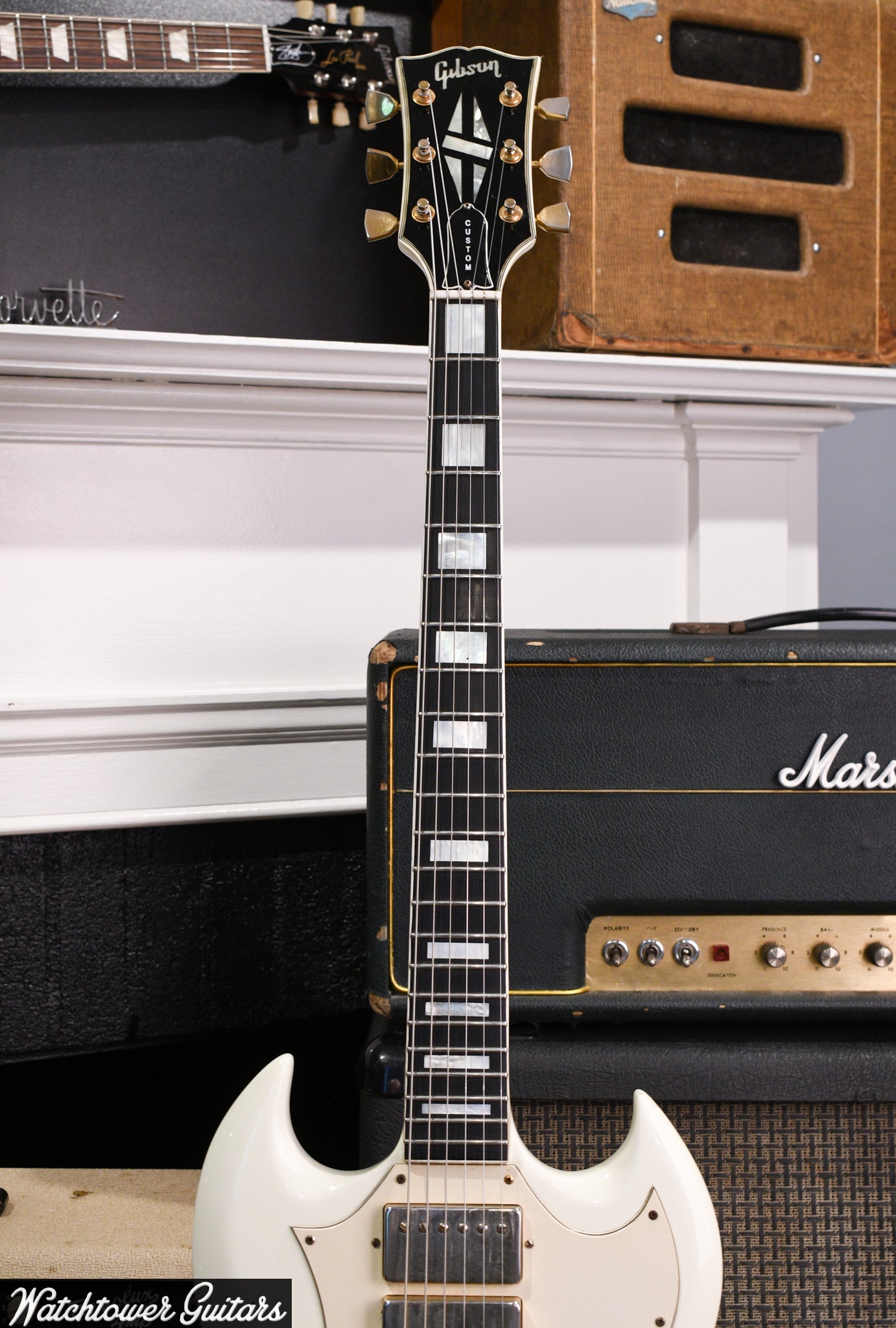 1969 Gibson SG Custom Polaris White - Refin – Watchtower Guitars