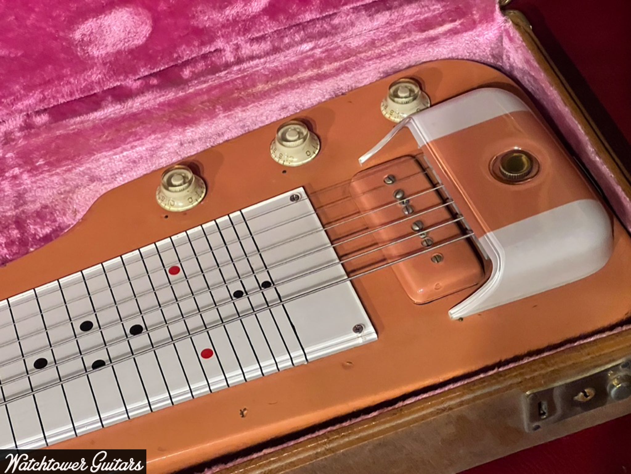 1956 Gibson Century 6 Lap Steel Salmon Pink – Watchtower Guitars