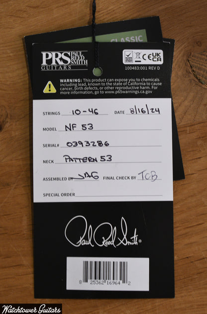Paul Reed Smith PRS NF 53 Black Doghair