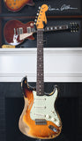 2021 Fender Custom Shop Limited Dual Mag II '60 Stratocaster Super Faded Aged 3 Tone Sunburst Super Heavy Relic